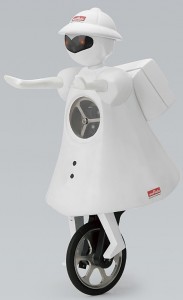 MurataSeiko-chan (Murata Girl) robot rides unicycle -- 